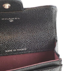 Chanel Caviar Flap Card Holder Black
