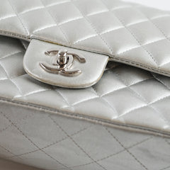 Chanel Medium Classic Flap Lambskin Silver