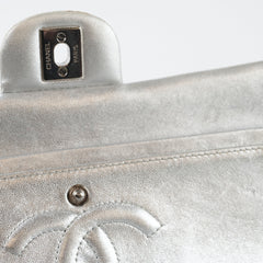 Chanel Medium Classic Flap Lambskin Silver