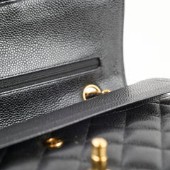 Chanel Caviar Medium/Large Classic Double Flap Black
