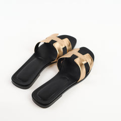 Hermes Oran Sandals Metallic Champagne 37.5