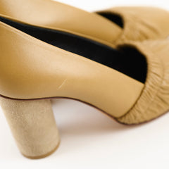 Loewe Tan Soft Ballerina Pumps Beige - Size 36