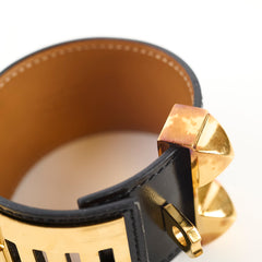 Hermes Collier de Chien Black Bracelet