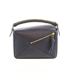 Loewe Puzzle Small with Braided Handle Navy