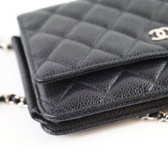 Chanel Wallet On Chain WOC Black Caviar (27  Series)