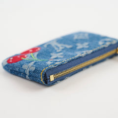 Louis Vuitton Takashi Murakami Monogram Denim Cerises Key Pouch