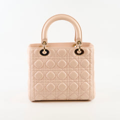 Dior Lady Dior Medium Cannage Lambskin Power Beige