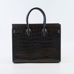 Saint Laurent Sac De Jour Medium Black Croc Emboss