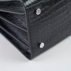 Saint Laurent Sac De Jour Medium Black Croc Emboss