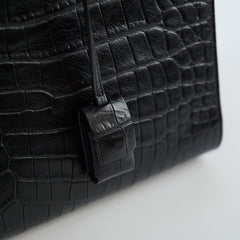 Saint Laurent Sac De Jour Medium Black Croc Emboss
