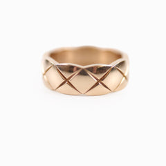 34247. Chanel Coco Crush Ring Beige Gold Size 50