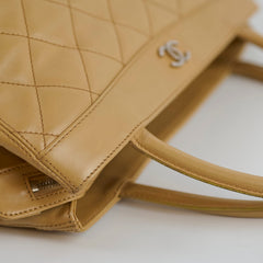 Chanel Beige Quilted Tote Bag