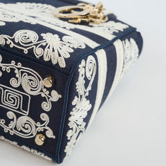 Christian Dior Lady Dior DLite Medium Navy Embroidery