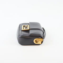 Fendi Baguette Shoulder Bag Lambskin Black