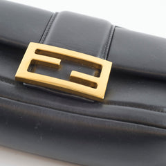 Fendi Baguette Shoulder Bag Lambskin Black