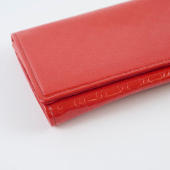 Gucci GG East West Patent Clutch Orange