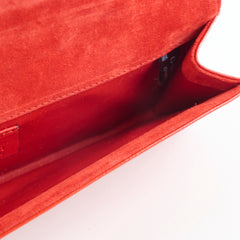 Gucci GG East West Patent Clutch Orange