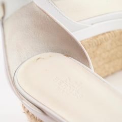 Hermes Elda Espadrille 37 White