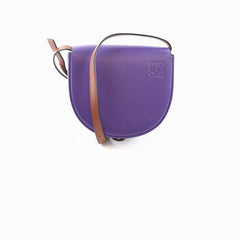 Loewe Purple Brown Heel Duo Bag