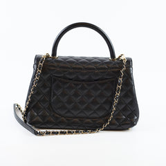 Chanel Coco Handle Caviar Black Medium