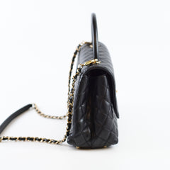 Chanel Coco Handle Caviar Black Medium
