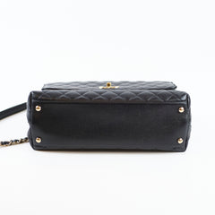 Chanel Coco Handle Caviar Black Medium