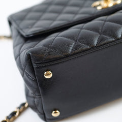 Chanel Coco Handle Caviar Black Medium