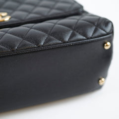 Chanel Coco Handle Caviar Black Medium
