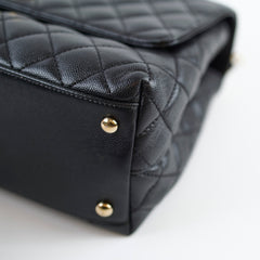 Chanel Coco Handle Caviar Black Medium