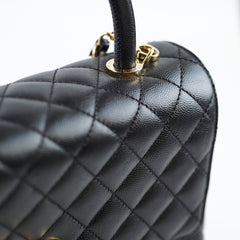 Chanel Coco Handle Caviar Black Medium