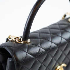 Chanel Coco Handle Caviar Black Medium