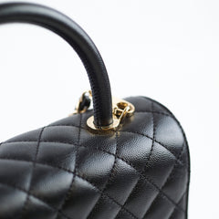 Chanel Coco Handle Caviar Black Medium