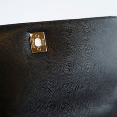Chanel Coco Handle Caviar Black Medium
