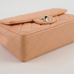 Chanel Rectangle Mini Peach Lambskin SHW 29 series