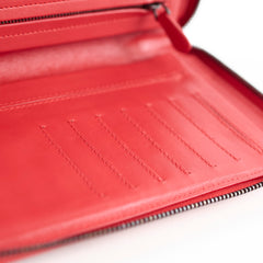 Bottega Veneta Intrecciato Piccolo Top handle Long Wallet Red