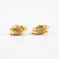 Chanel Vintage Round Clip On Earrings Costume Jewellery