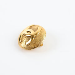Chanel Vintage Round Clip On Earrings Costume Jewellery