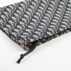 Christian Dior Oblique Clutch Bag Navy Blue