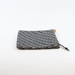 Christian Dior Oblique Clutch Bag Navy Blue