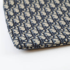 Christian Dior Oblique Clutch Bag Navy Blue