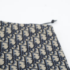Christian Dior Oblique Clutch Bag Navy Blue