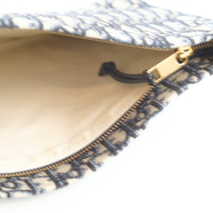 Christian Dior Oblique Clutch Bag Navy Blue