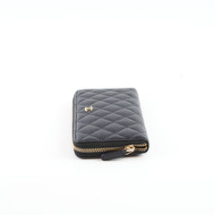 Chanel Quilted Caviar Long Wallet Black