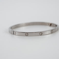 Cartier Love Bracelet White Gold Small Model Size 16
