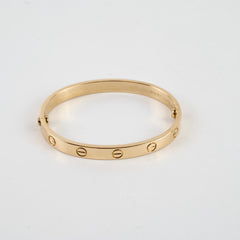Cartier Love Classic 18k Yellow Gold Bracelet Size 16
