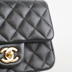 Chanel Mini Flap Square Caviar Black