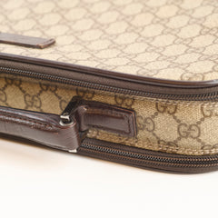 Gucci GG Surpreme Canvas Laptop Case Brown