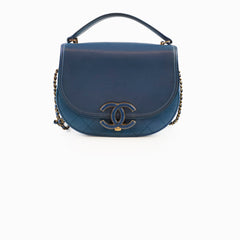 Chanel Small Coco Curve Flap Bag Blue