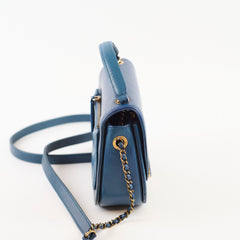 Chanel Small Coco Curve Flap Bag Blue