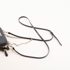Prada Mini Triangle Crossbody saffiano Pouch Black